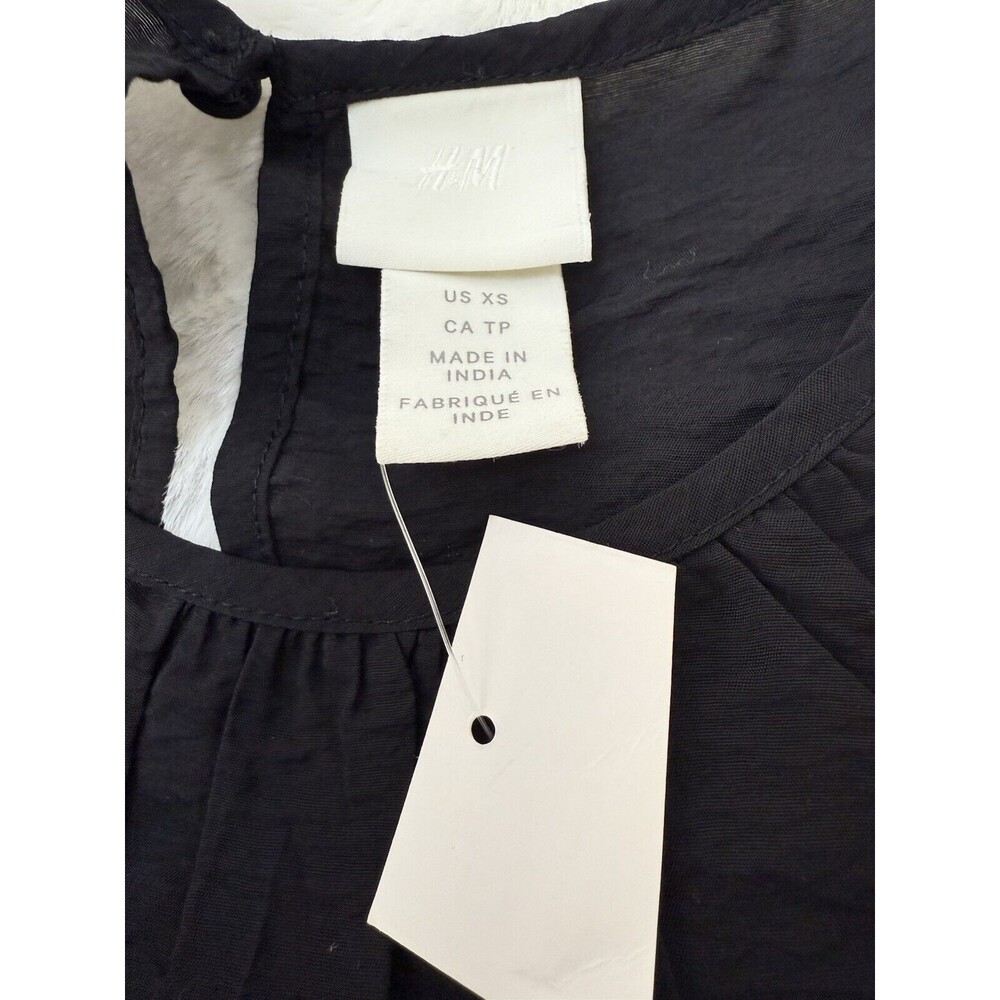 NEW H&M Black Dress Size X Small (0-2) - Picture 5 of 15